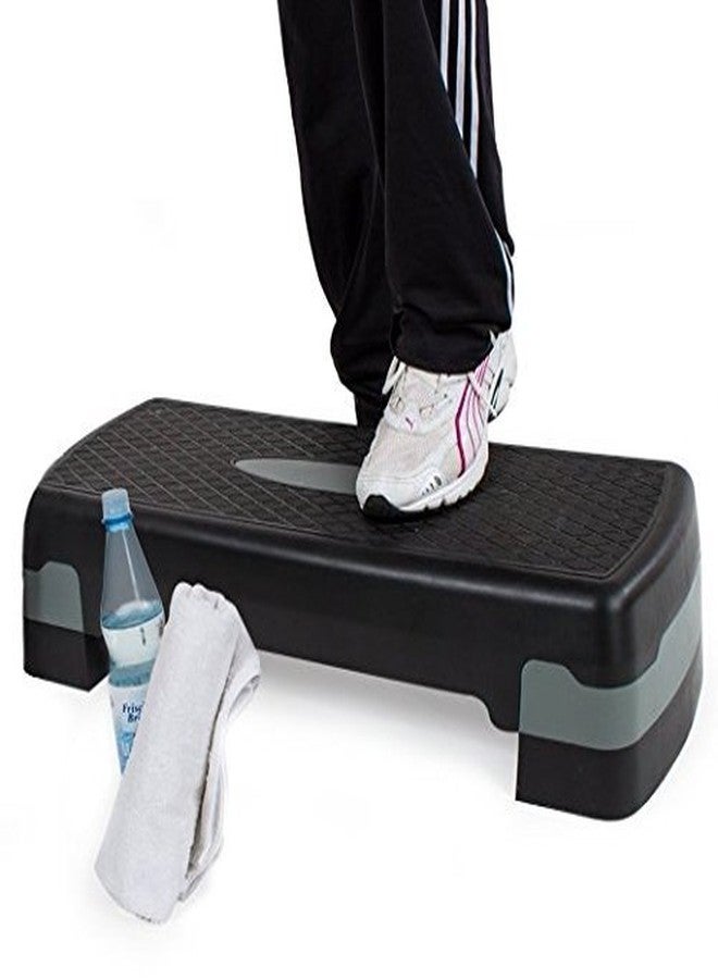 Vruta Adjustable Aerobic Platform Stepper with Risers Step (Black) - Image 3