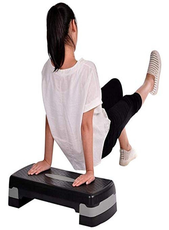 Vruta Adjustable Aerobic Platform Stepper with Risers Step (Black) - Image 5