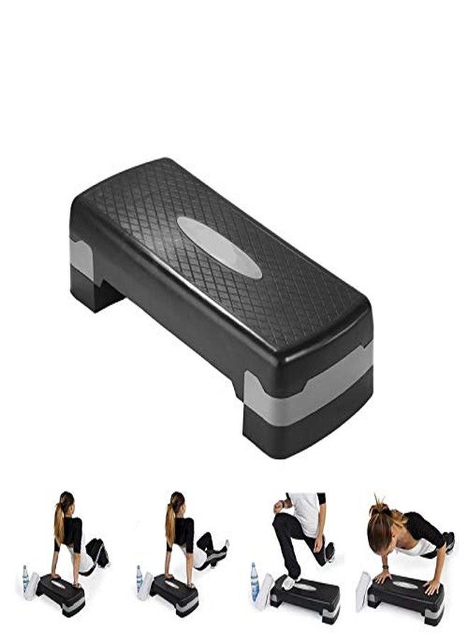 Vruta Adjustable Aerobic Platform Stepper with Risers Step (Black) - Image 2