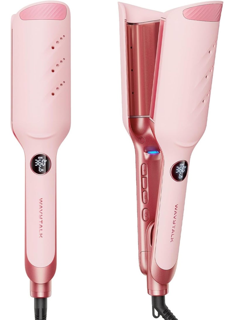 wavytalk Power Wave Hair Curler, 3-in-1 Curling Iron & Hair Crimper Waver, Ionic Anti-Frizz Hair Waver, Ventilation Design for Gentle Styling, Dual Voltage - Image 1