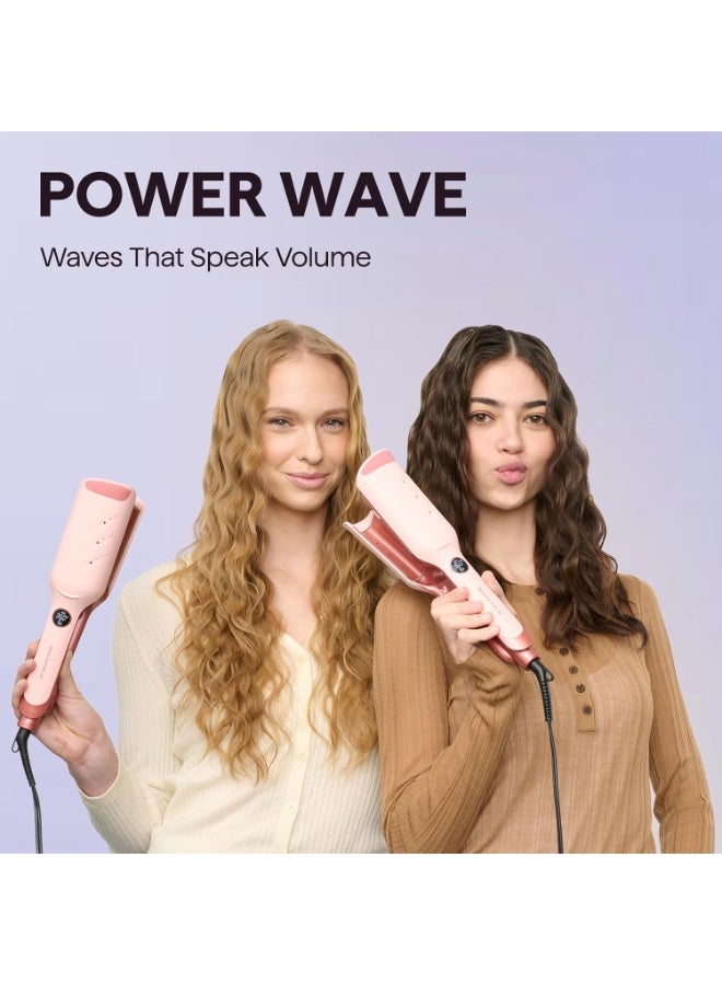 wavytalk Power Wave Hair Curler, 3-in-1 Curling Iron & Hair Crimper Waver, Ionic Anti-Frizz Hair Waver, Ventilation Design for Gentle Styling, Dual Voltage - Image 2