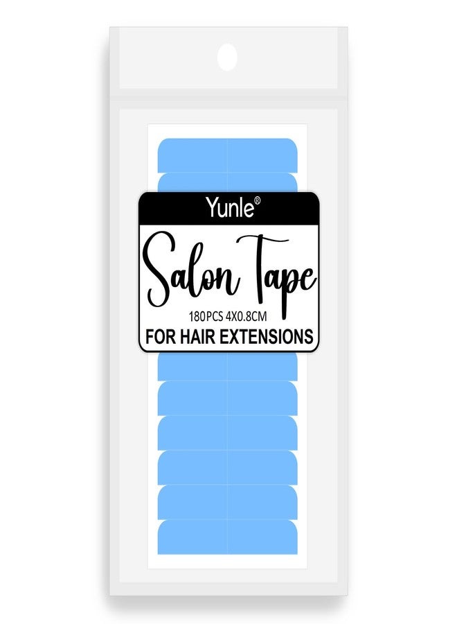 Yunle Hair Extension Tape, Tape in Tape Replacement Pre-Cut Tape for Hair Extensions 180 PCS Professional Extensions Tape #Blue 4x0.8CM/1.6x0.3IN - Image 1