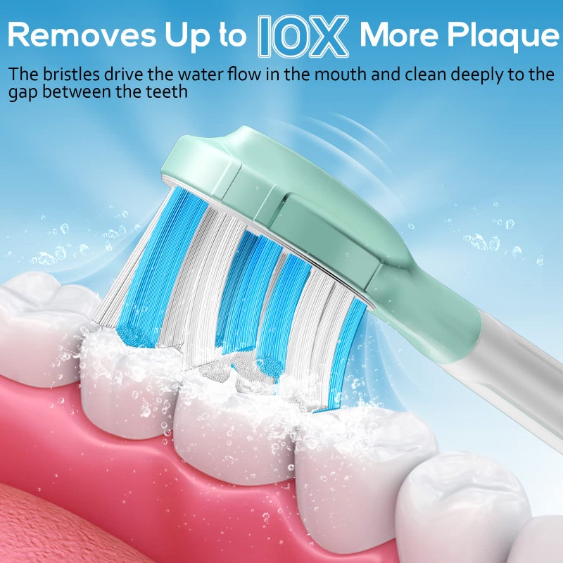 Aoremon Replacement Toothbrush Heads for Philips Sonicare C3 Premium Plaque Control HX9044/65 G3 Gum Care HX9054/65 W3 4100 5100 6100 7500 C1 C2 Flexcare Diamondclean HealthyWhite, 6 Count, White - Image 3