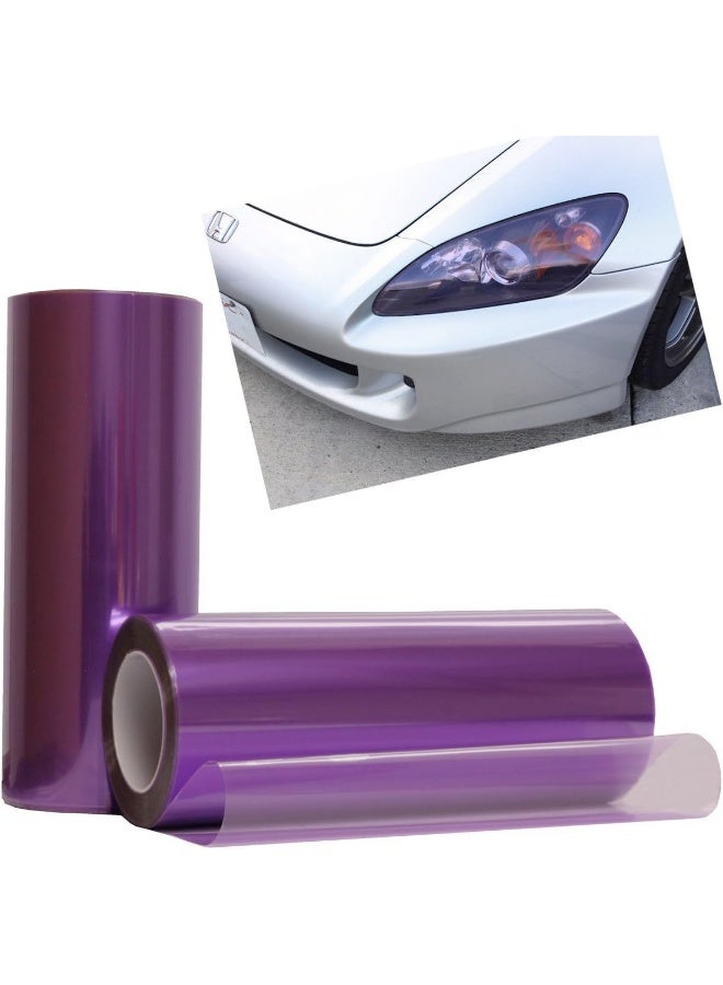 F & B LED LIGHTS 12 by 48 Inches Self Adhesive Headlight, Tail , Fog Tint Vinyl Film (12 X 48, Purple) - Image 3