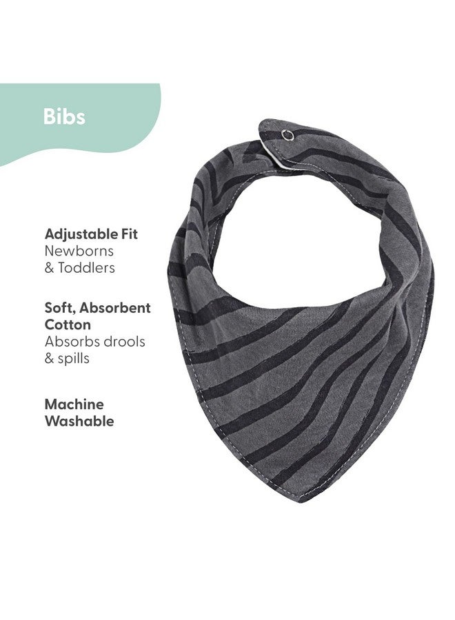 The Peanut Shell The Peanutshell Baby Boy or Girl Terry Bibs Set of 8-100% Cotton, Soft, Absorbent Baby Bibs for Boys and Girls, Unisex Toddler Set, Newborn & Infant - Greys - Image 2