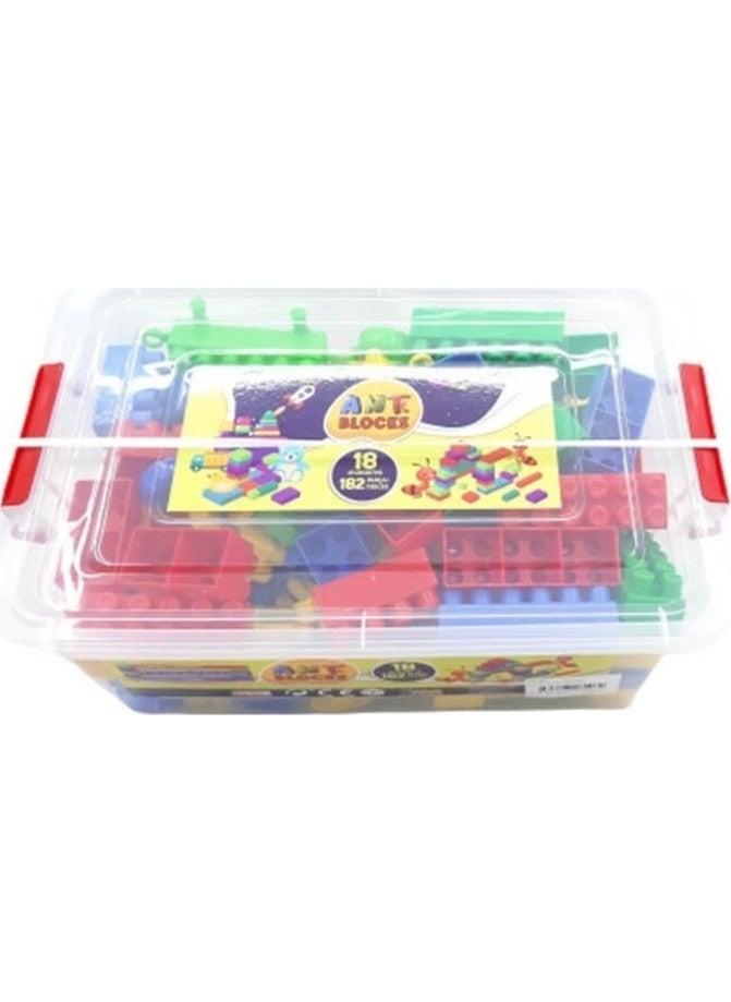 Asya Oyuncak Asya Toy Asya Ant Blocks 182 Pieces 