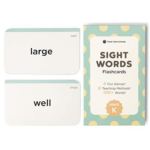 Think Tank Scholar AwardWinning Kindergarten Sight Words Flash Cards 100 Dolch Fry HighFrequency Words Fun Learning for Ages 47 Preschool Homeschool Classroom - Image 1