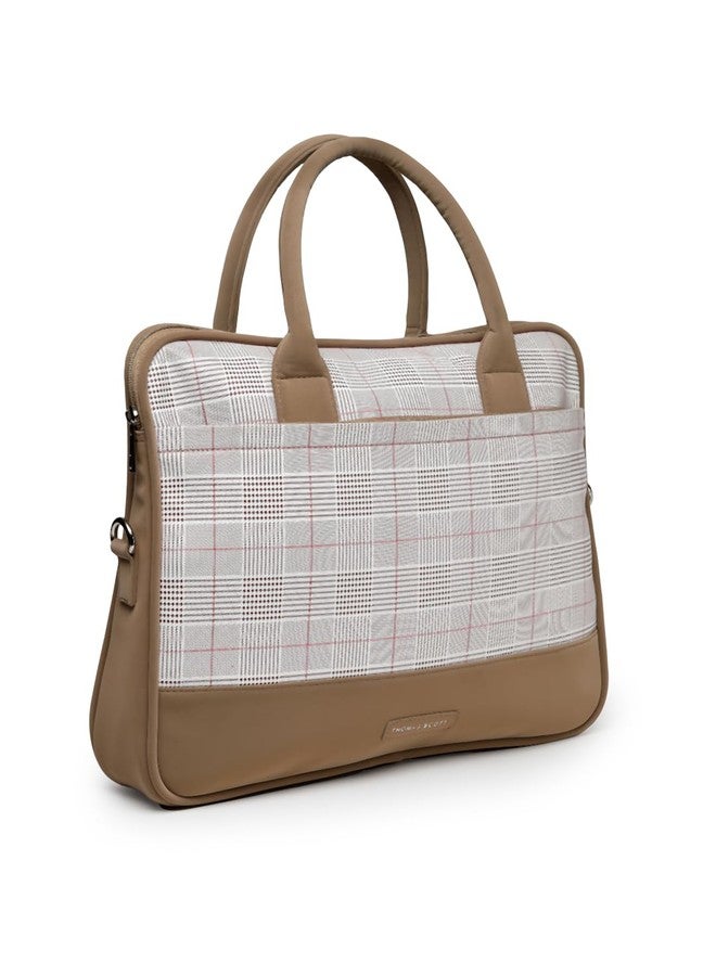 Thomas Scott Men Checked PU Laptop Bag - Image 2