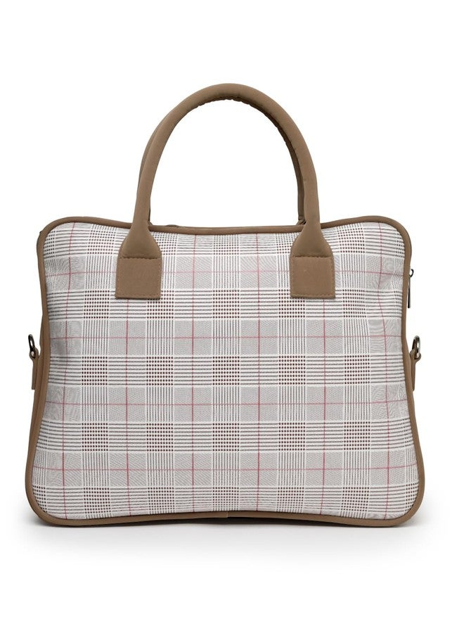 Thomas Scott Men Checked PU Laptop Bag - Image 3