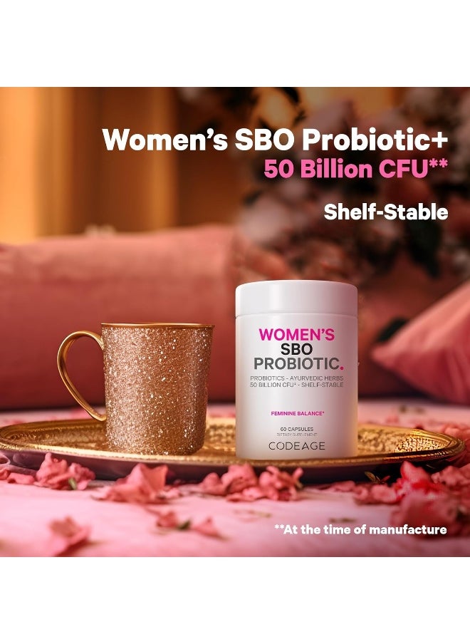 Codeage Women’S Probiotics Supplement 50 Billion Cfus Sbo Probiotics And Prebiotics 60 Capsules  - Image 4