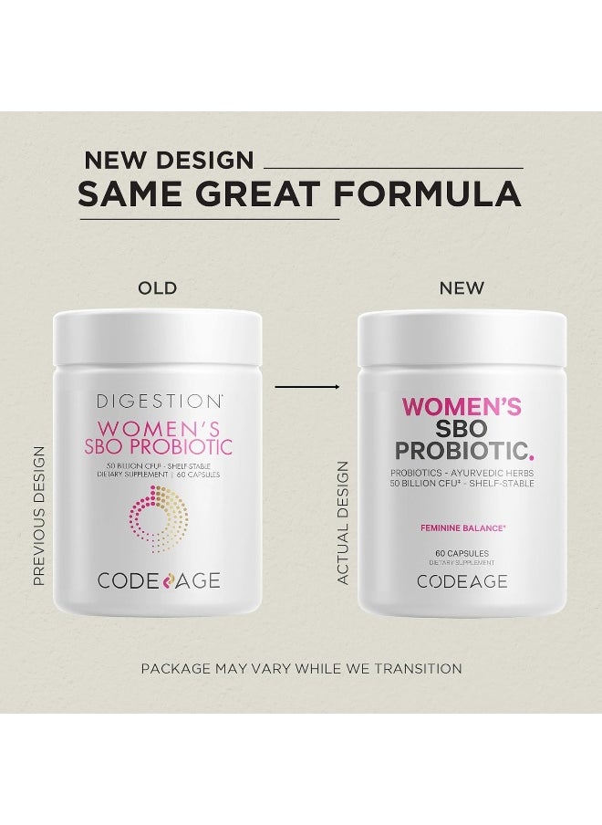 Codeage Women’S Probiotics Supplement 50 Billion Cfus Sbo Probiotics And Prebiotics 60 Capsules  - Image 3