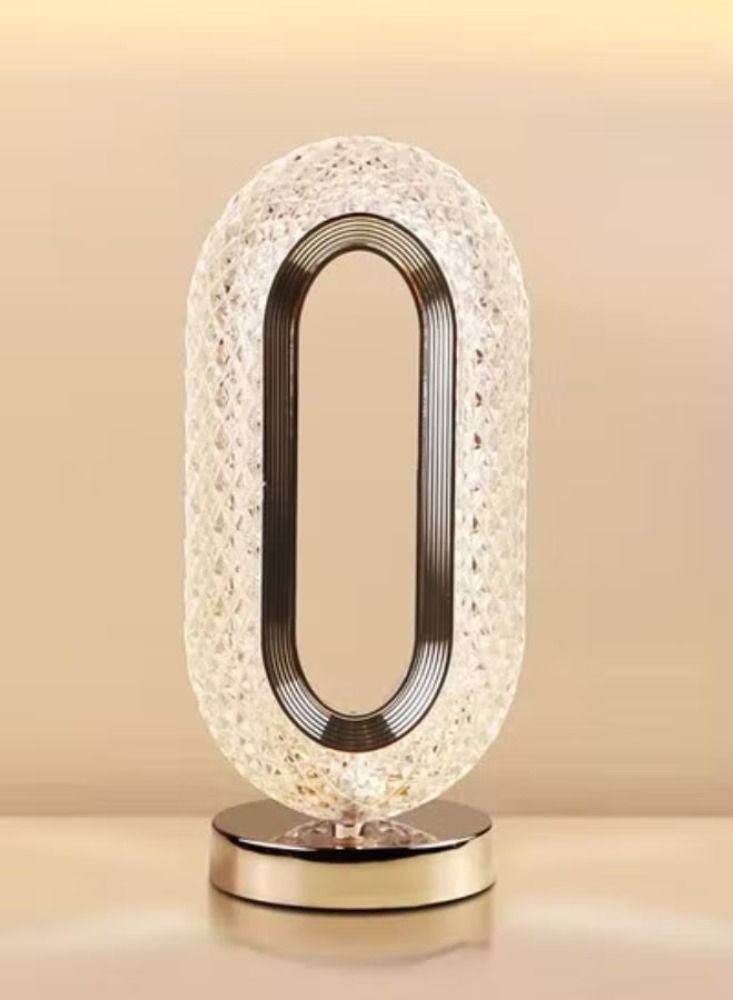 Dream Zone Crystal Table Lamp Rose Diamond Touch Lamp With USB 3 Color Crystal LED Light 3 Light Intensities Tactile Switch - Image 1
