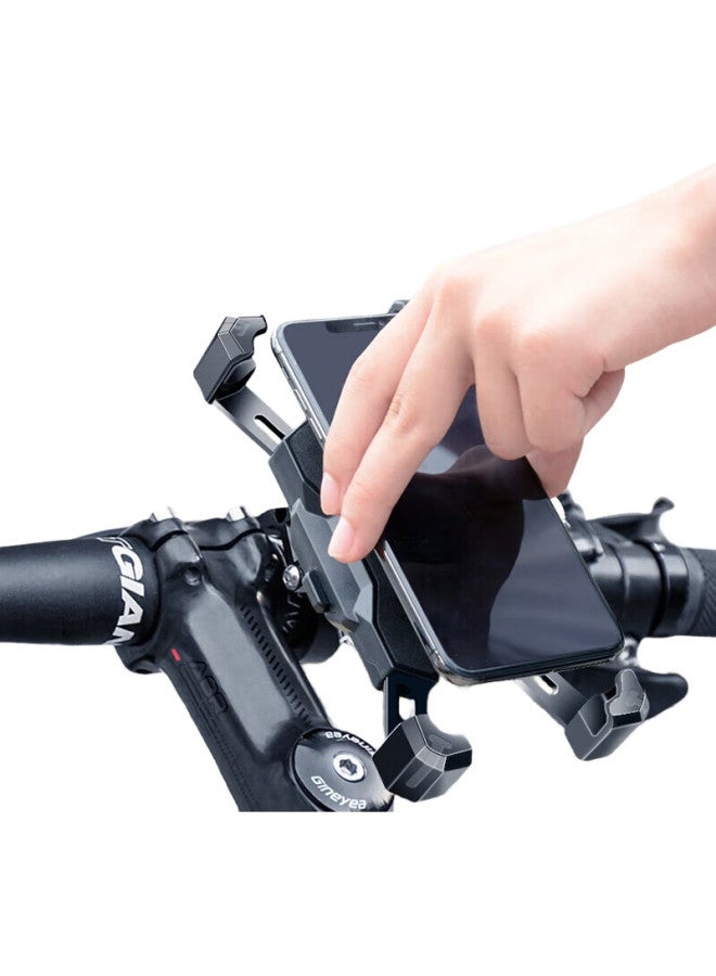 KOOLIFE حامل هاتف كهربائي للدراجات من كوليف، تركيب للملاحة على مقود الدراجة النارية والدراجة والسكوتر، قاعدة مضادة للصدمات للدراجات وتوصيل الطعام - Image 3