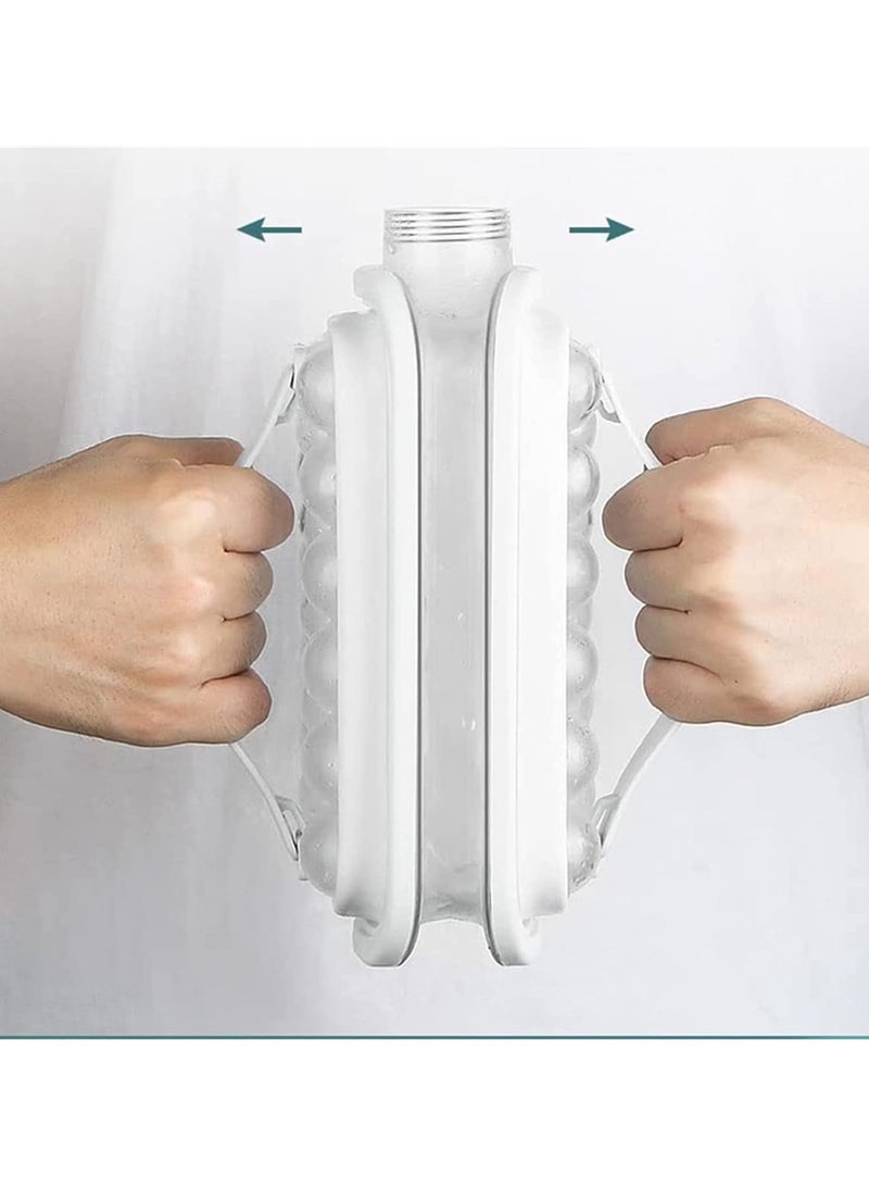 Ice Cube Tray 2 in 1 Portable Ice Hockey Maker Kettle with 17 Compartment Flat Body Cover, Creative Ice Hockey Maker, Ice Cube Mold Container Pot  - Image 5