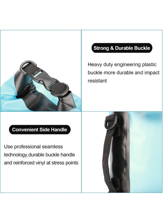 Dry Bag, 5L Waterproof Dry Bag Dry Storage Bag Waterproof Backpack, with Waterproof Phone Case,for Outdoor Water Sports Boating Hiking Kayaking Canoeing Fishing and Camping - Image 4