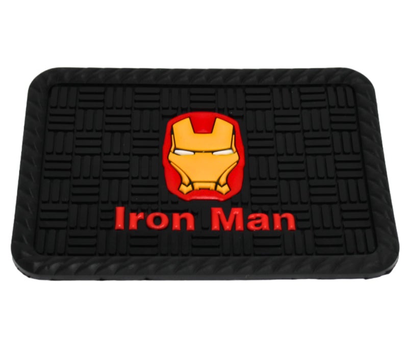 YOURKARTS.COM Secure Grip Non-Slip Car Dashboard Mat – Anti-Skid Pad for Phone, Sunglasses, Keys | Unique Spiritual Decor | car Accessories 2025 (Iron M) - Image 2