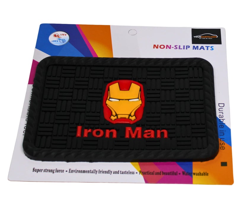 YOURKARTS.COM Secure Grip Non-Slip Car Dashboard Mat – Anti-Skid Pad for Phone, Sunglasses, Keys | Unique Spiritual Decor | car Accessories 2025 (Iron M) - Image 5