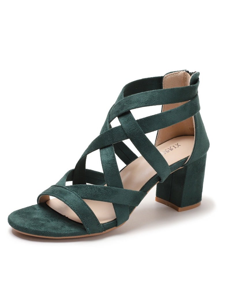 SIKETU New Versatile Fairy Style Thick Bottom Thick Heel Roman Sandals  - Image 1