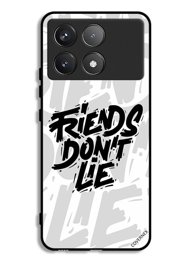 Covernex Xiaomi Redmi K70 Protective Case Cover Calligraphy Friends Don't Lie - Image 1