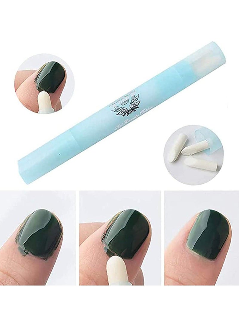Captaintech Nail Polish Corrector Remover Pen 2 Pcs Nail Edge Cleaning Pen Nail Remover Correction Pen with 6 Changeable Tips Magic eraser pen Need the Cleansing Water for Nail Art Manicure Tool - Image 4
