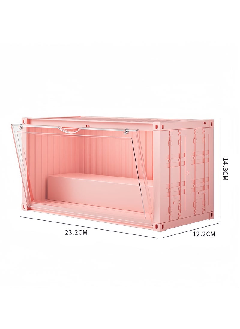 SKT Shiketro Labubu Container Blind Box Storage Box Dustproof Cabinet Home Transparent Pop Mart Display Stand Doll Doll Box (with light)  - Image 1