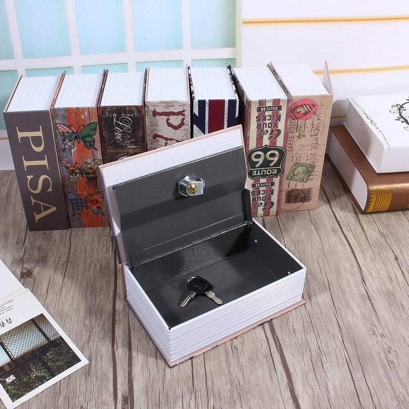 klarako Lock Book Box,Simulation Big Size Hidden Secret Diversion Book Safe With Key Locking Money Cash Jewellery Box Bset Christmas Children (Style 2) - Image 4