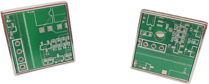 Vcufflinks Upcycled Real Circuit Board Pieces Pair Cufflinks - Image 1