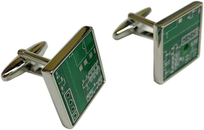 Vcufflinks Upcycled Real Circuit Board Pieces Pair Cufflinks - Image 2