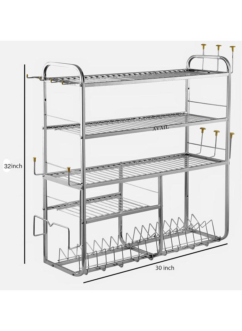 avail AVAIL 5 Shelf Premium Kitchen Rack OrganizerRustResistant FinishSpace Saving RackKitchen Organizer31 30 inch Kitchen Rack  - Image 2