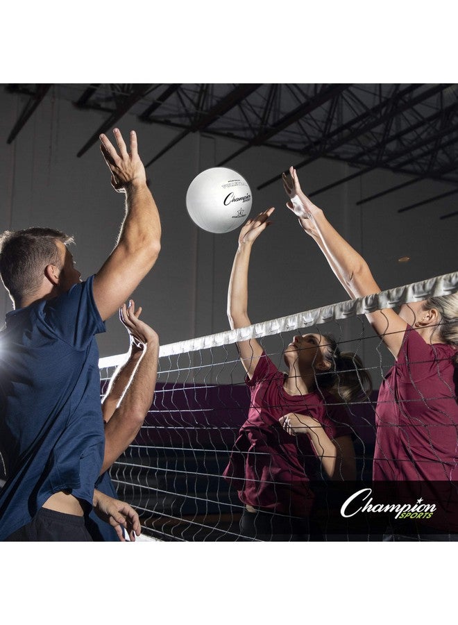 Champion Sports Sports Rubber Volleyball, Official Size, For Indoor And Outdoor Use - Durable, Regulation Volleyballs For Beginners, Competitive, Recreational Play - Premium Equipment - White, Vr4 - Image 4