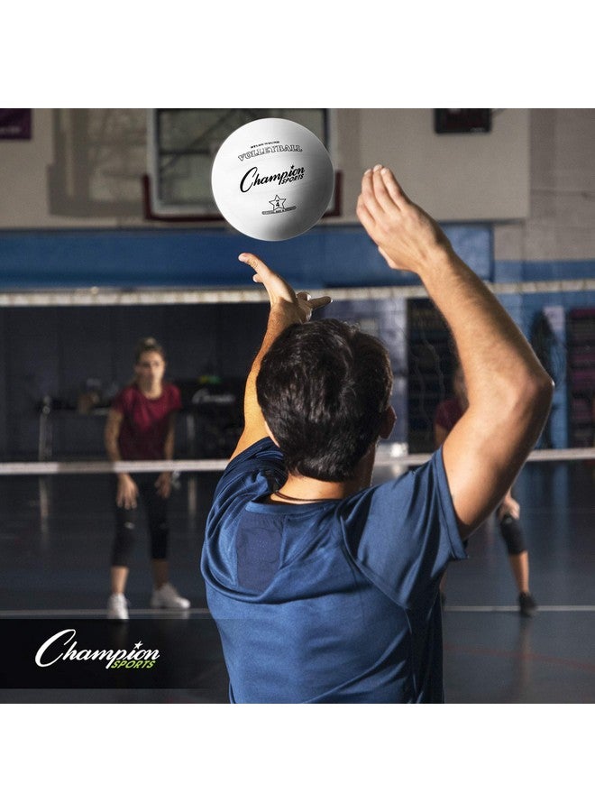 Champion Sports Sports Rubber Volleyball, Official Size, For Indoor And Outdoor Use - Durable, Regulation Volleyballs For Beginners, Competitive, Recreational Play - Premium Equipment - White, Vr4 - Image 5