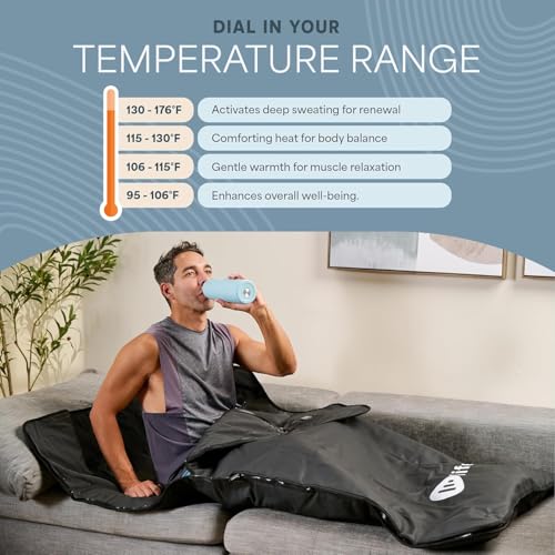 LifePro RejuvaWrap Infrared Sauna Blanket — Portable Sauna Bag with 9 Temp Levels Low EMF Far Infrared Heating — At Home Full Body Rejuvenation & Relaxation - Image 5