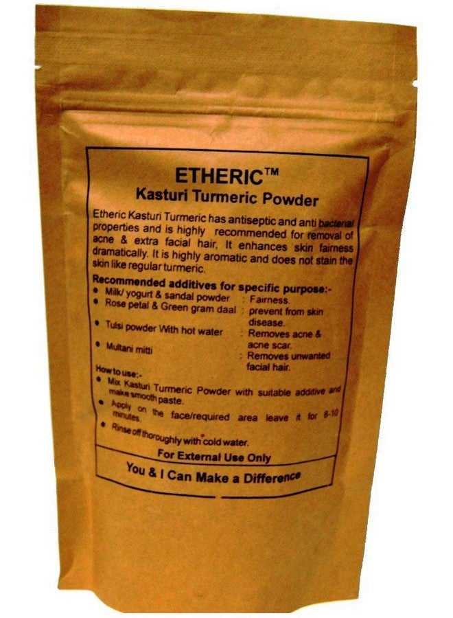 ETHERIC Kasturi Manzal Turmeric for Skin Whitening & Nourishing II Skin Glow II Face Pack - Image 2