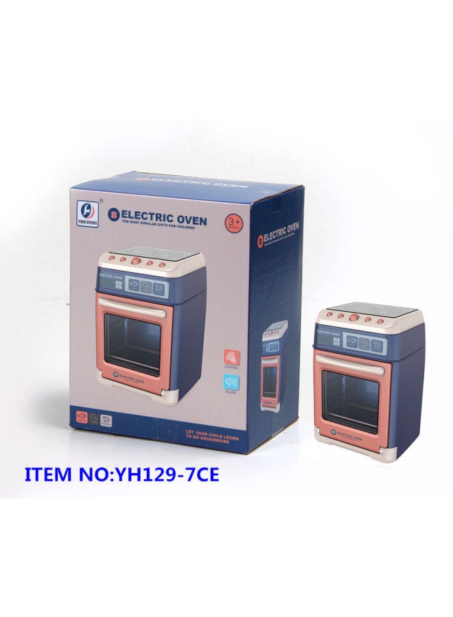 Simulation Children Play Home Toy Toaster Coffee Machine Washing Machine Juice Machine Music Light Big Appliances-Color:Oven - Image 1