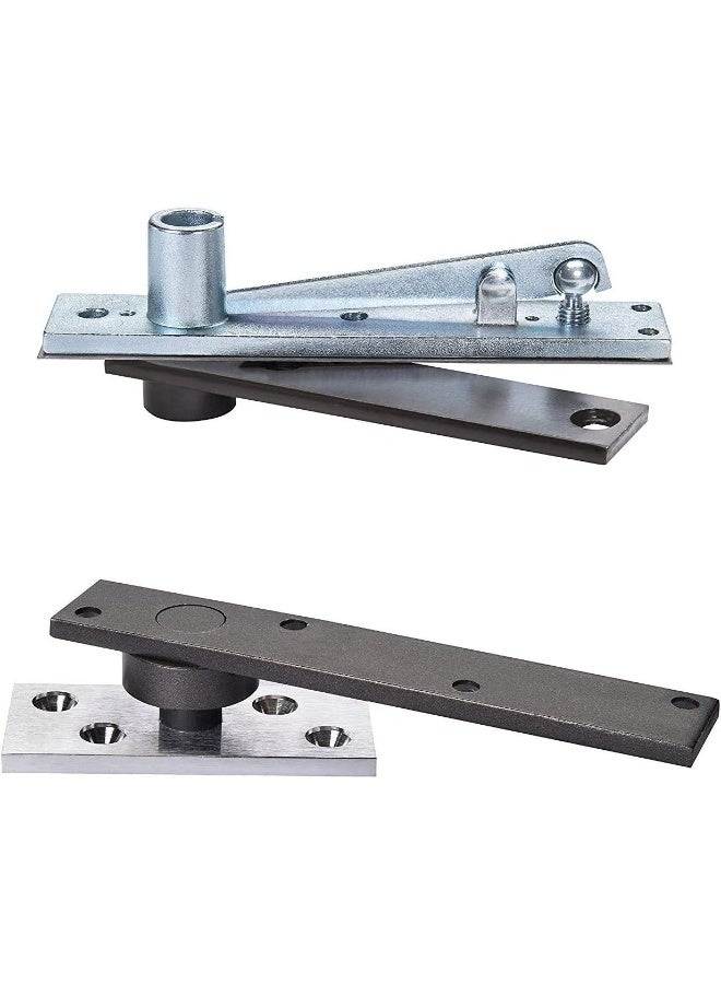 Rixson ASSA ABLOY Center Hung Pivot Hinges, Model 370, Interior or Exterior Doors up to 3' 8"x 8' 6" (500 lbs.), Color: Satin Chrome (626) - Image 1