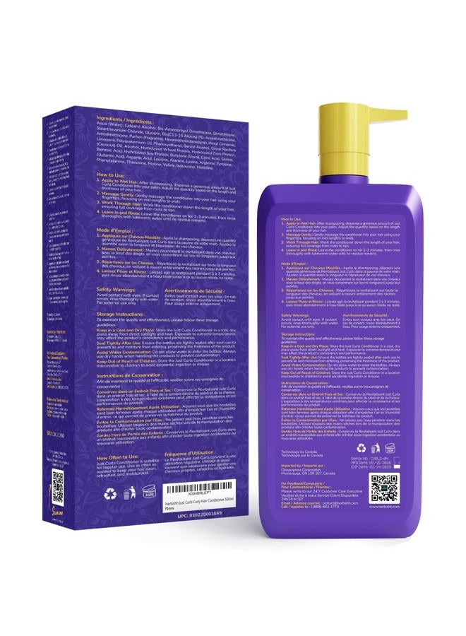 Herbishh Just Curls Vegan Shampoo and Conditioner + Deep Conditioner for Curly Hair Products Kit Enriched with Avocado & Coconut Oil for Dry Damaged, Wavy, Curly Hair Gift set for Women & Men - Image 5