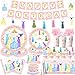 Cextoga Princess Birthday Party Decorations181pcs Princess Party Decorations Tableware Pink Princess Plates and Napkins Cups Tablecloth Banner Hanging Swirls Cake Topper for Girl Birthday SuppliesServe 24 - Image 3