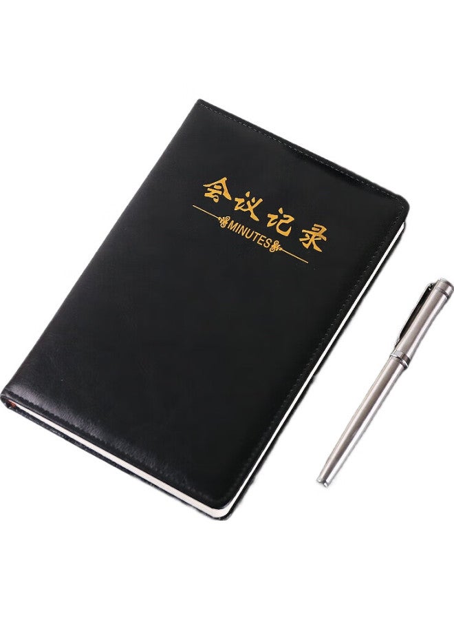 Shen Shi Shen 12K Business Meeting Notebook, Large Notepad, Office Meeting Minutes Book, Customizable Conference Record Book, Black 9012 - Image 3