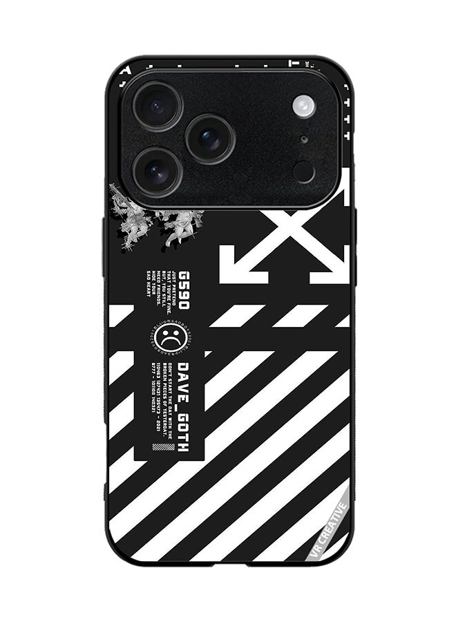 Protective Case Cover For Apple iPhone 17 Pro Dave Goth Logo Design Multicolour