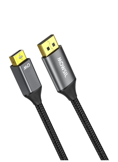 4K Mini DisplayPort to DisplayPort Cable 2Mtr, Bi-Directional Mini DP to DP Cable, 4K@60Hz Gold-Plated Mini DP Compatible with MacBook Air/Pro, Surface Pro/Dock.