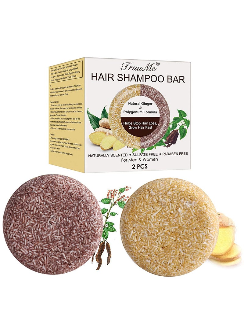 TruuME - TruuMe Hair Darkening Solid Shampoo Bar 2Pcs Helps Stop Hair Loss Hair Regrowth Treatment for Men  Women Unscented Natural Paraben Free Sulfate Free Damaged Thin Hair - Image 1