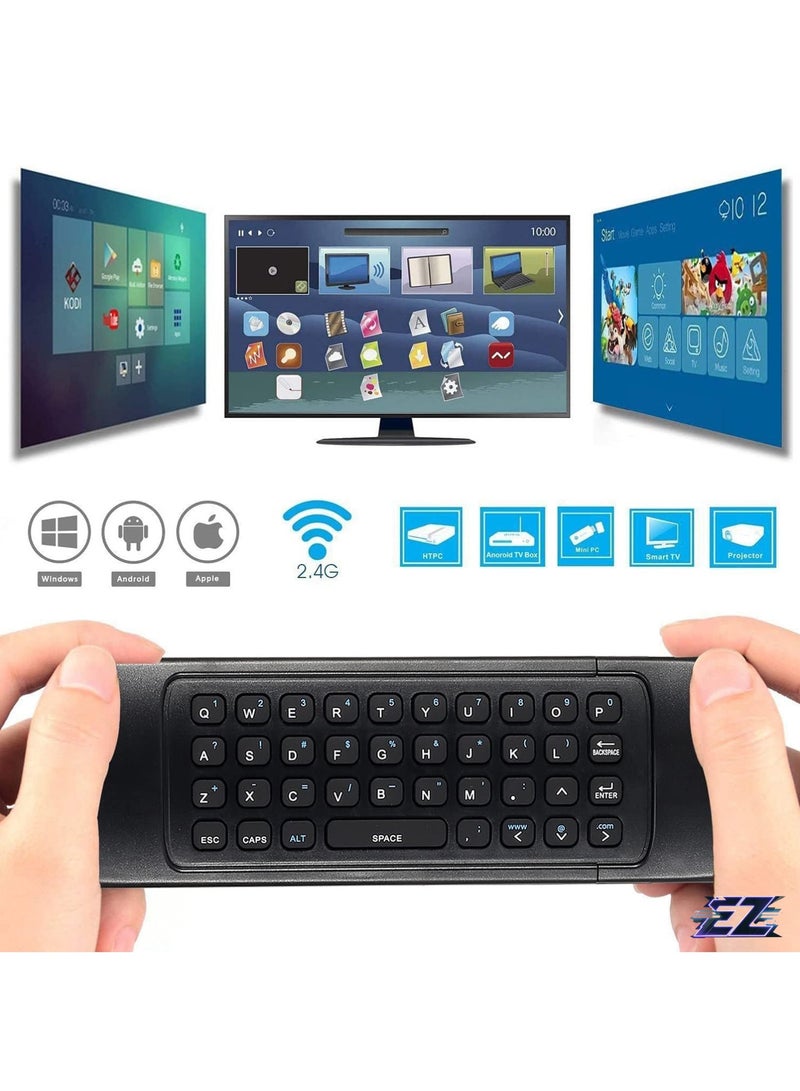 ELTRAZONE Air Mouse Mini Keyboard Wireless Remote, 2.4G Multifunctional Fly Mouse with Infrared Learning for Android Smart TV Box, 3-Gyro and 3-Gsensor, Projector HTPC Mini PC, PS3/4 Xbox 360 with USB with Battery - Image 2