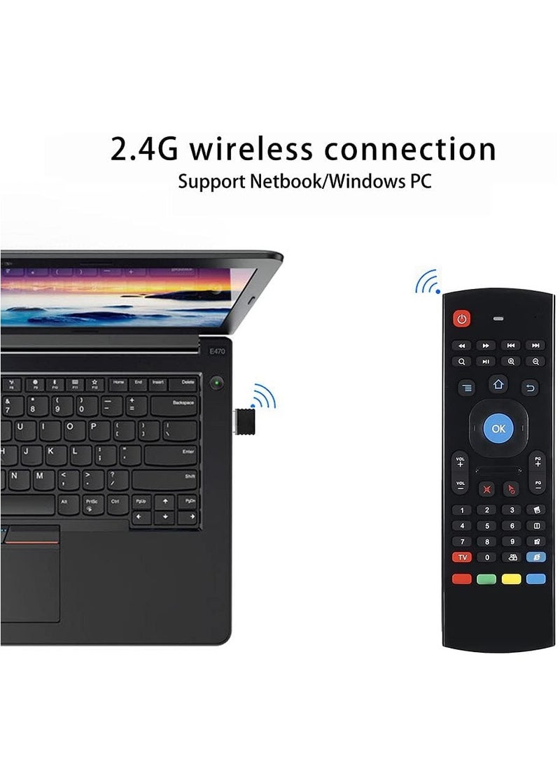 ELTRAZONE Air Mouse Mini Keyboard Wireless Remote, 2.4G Multifunctional Fly Mouse with Infrared Learning for Android Smart TV Box, 3-Gyro and 3-Gsensor, Projector HTPC Mini PC, PS3/4 Xbox 360 with USB with Battery - Image 3