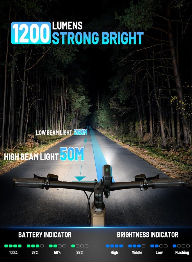 APECYC Bike Lights for Night Riding, Bicycle Lights Front and Rear, USB-C Rechargeable Bike Headlight and Tail Light Set, Waterproof Cycling Lights for Road Bike, Mountain Bike and Commuting - Image 2