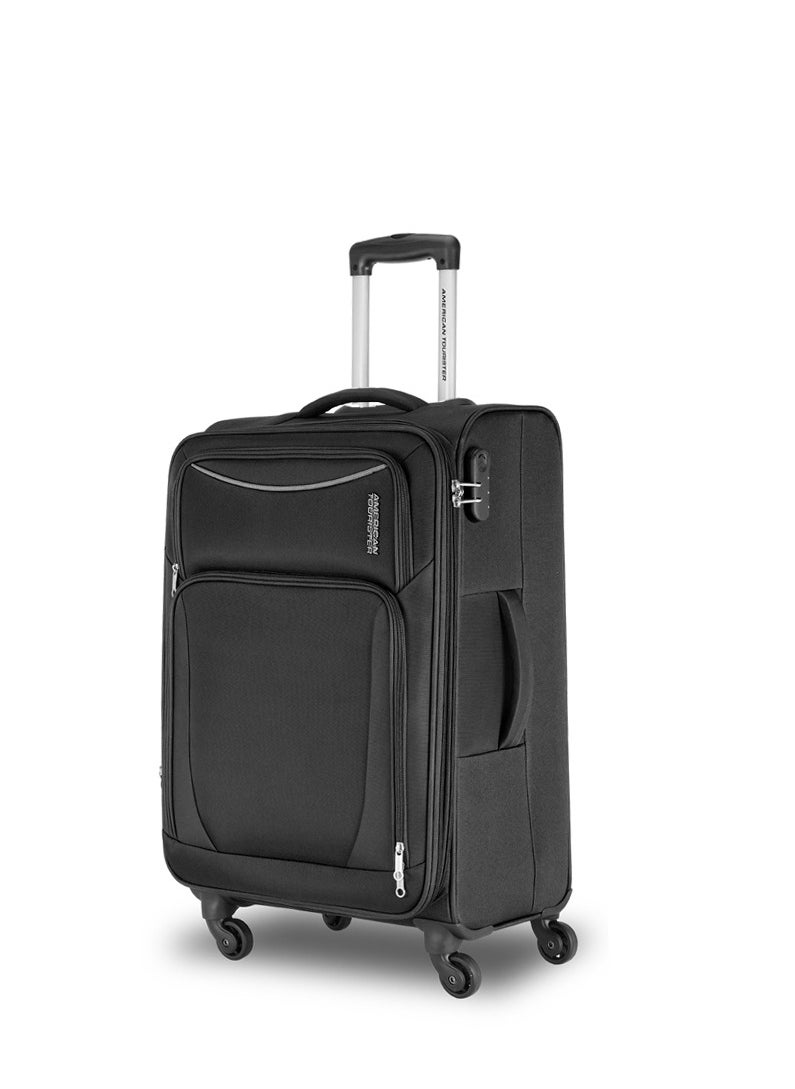 AMERICAN TOURISTER PORTLAND Soft Spinner Trolley Luggage MEDIUM 68CM BLACK  - Image 1