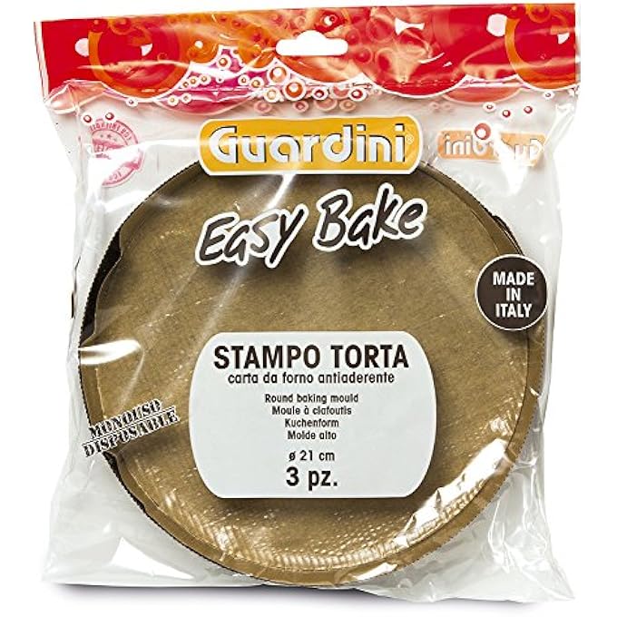 Guardini 2440200 Pack Of 3 Round Cake Paper Moulds Cm 21 Pastry Material Multicoloured - Image 2
