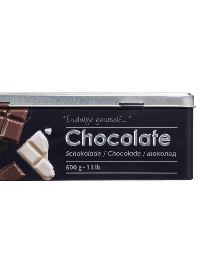 Five Simply Smart Metal Chocolate Box Black and Silver 600 g 136314 - Image 2