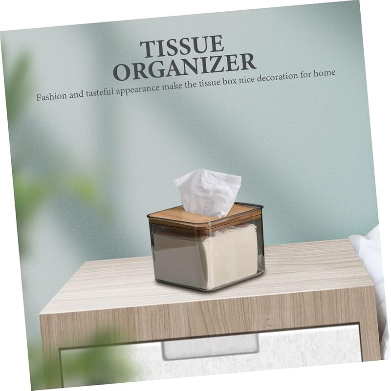 Transparent Tissue Box Cover Holder For Car Desktop Home Office And Restaurant - Image 4