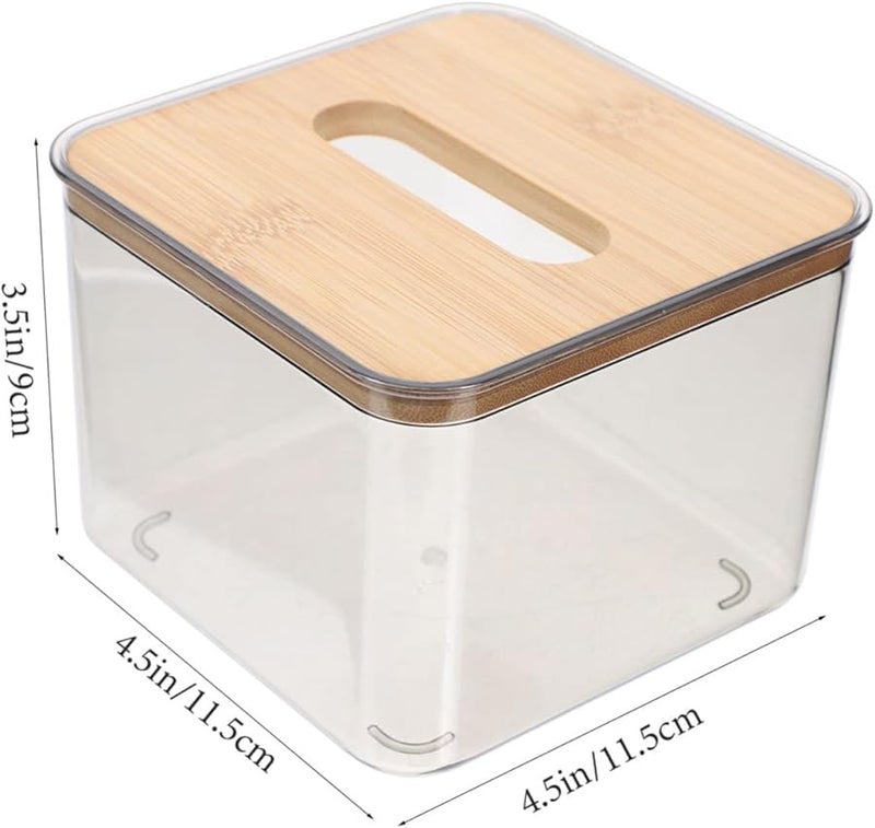 Transparent Tissue Box Cover Holder For Car Desktop Home Office And Restaurant - Image 2