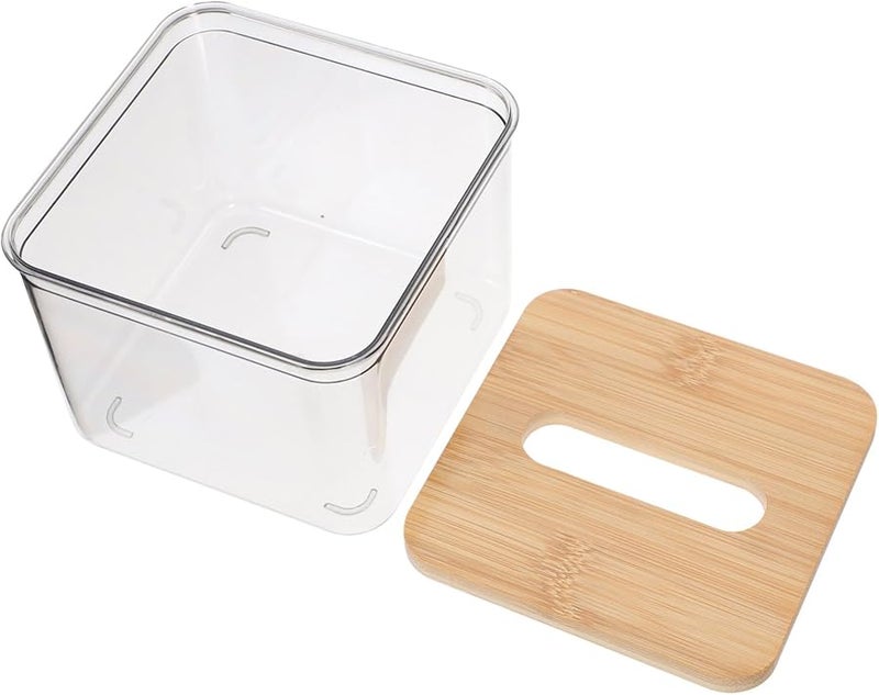 Transparent Tissue Box Cover Holder For Car Desktop Home Office And Restaurant - Image 1